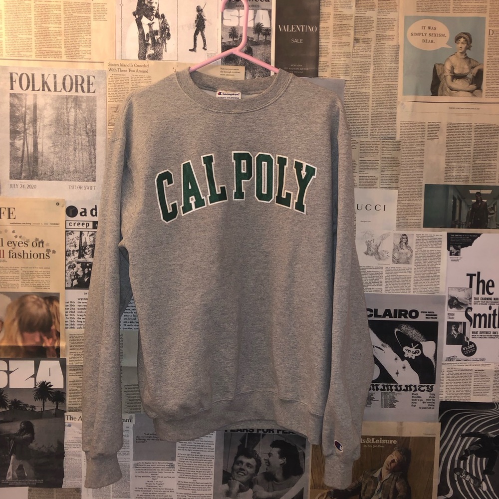 grey cal poly crewneck